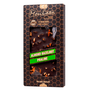 Chocolate almond-hazelnut praline