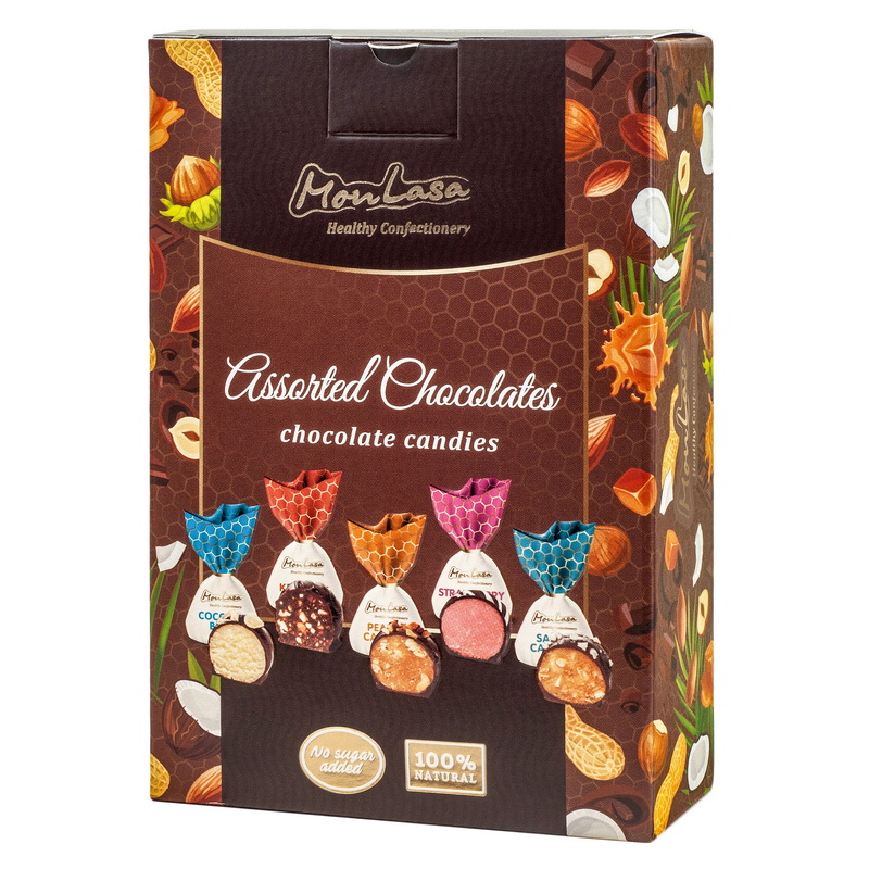 Шоколадні цукерки Арахіс-медова карамель 100г Шоколадні цукерки Арахіс-медова карамель 100г