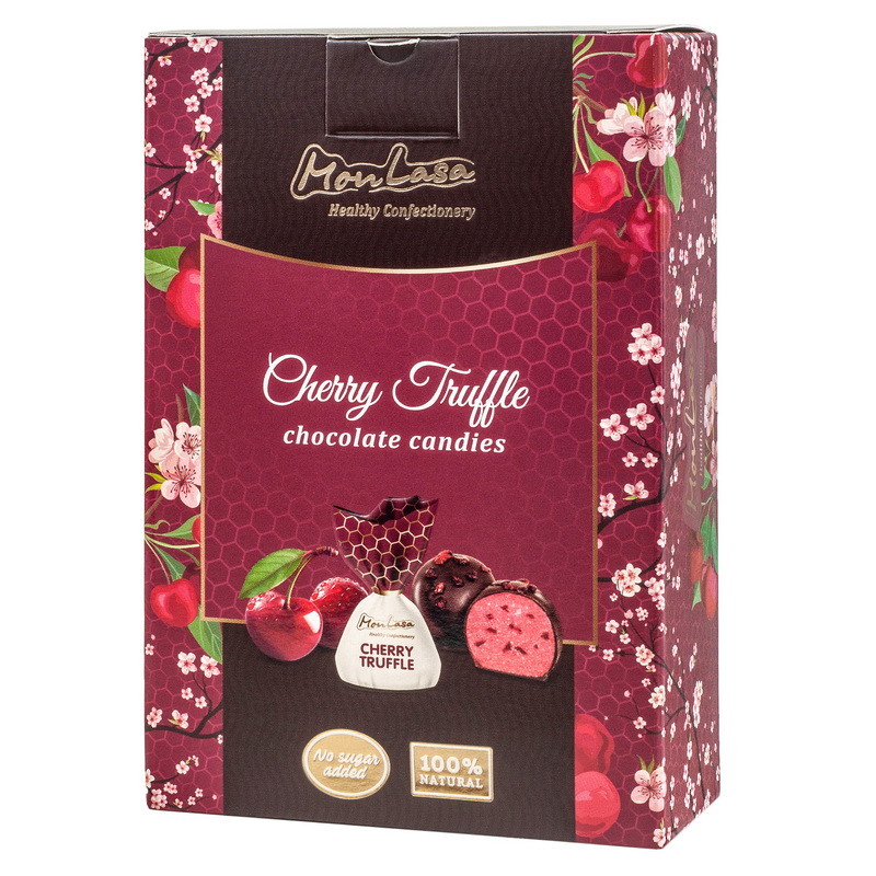 Шоколадні цукерки Арахіс-медова карамель 100г Chocolate Candies Cherry Truffle 100g